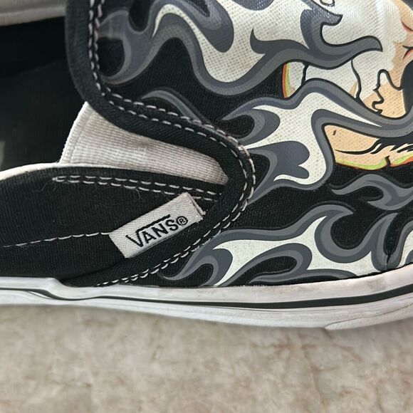 VANS Flame Skull Sneakers Size 9 - Picture 4 of 8